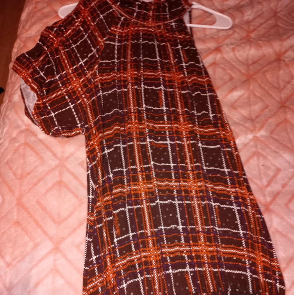 Plaid tunic shirt